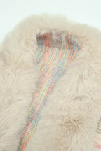 Open Front Fringe Hem Poncho - Delanoir