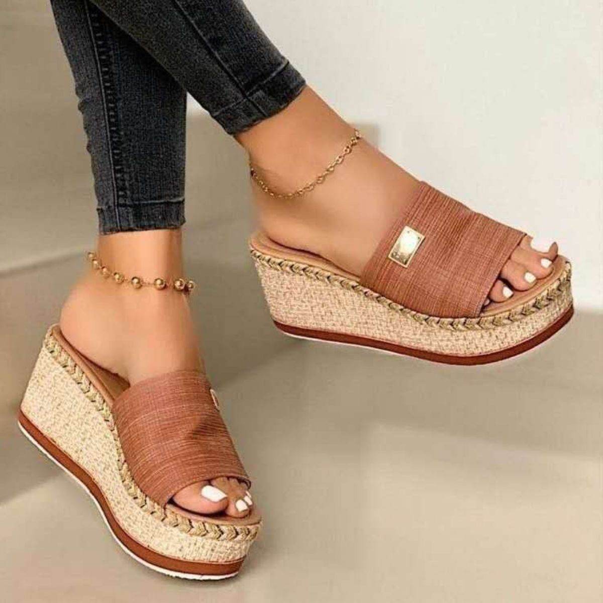 PU Leather Open Toe Sandals - Delanoir
