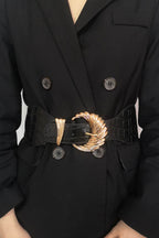 Shell Alloy Buckle Elastic Belt - Delanoir