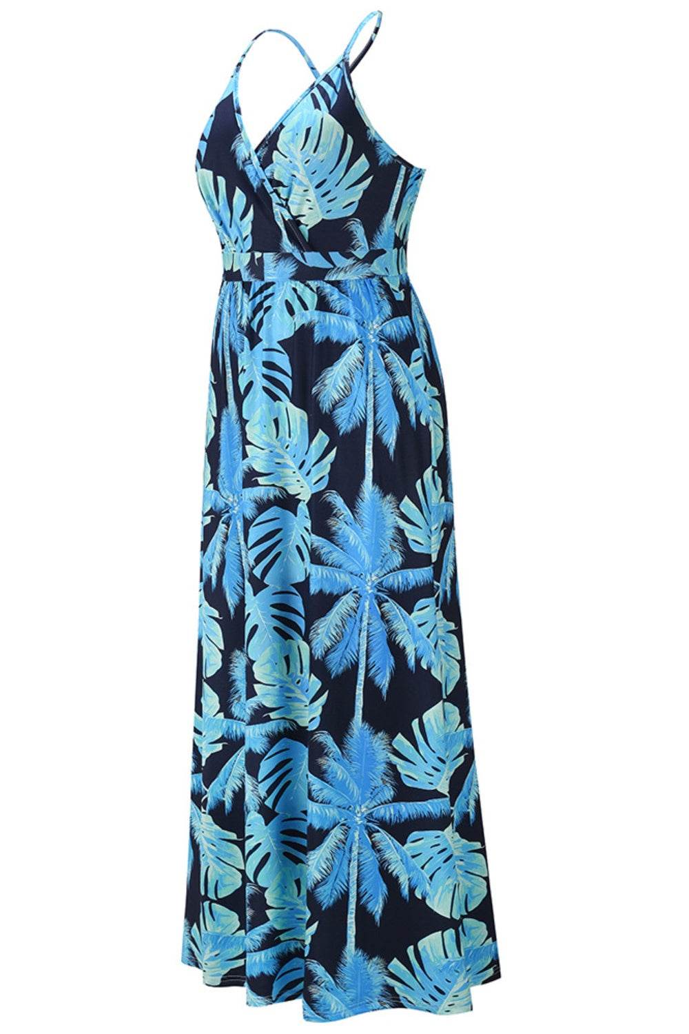 Crisscross Printed Surplice Cami Dress - Delanoir