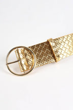PU Leather Circle Shape Buckle Belt - Delanoir