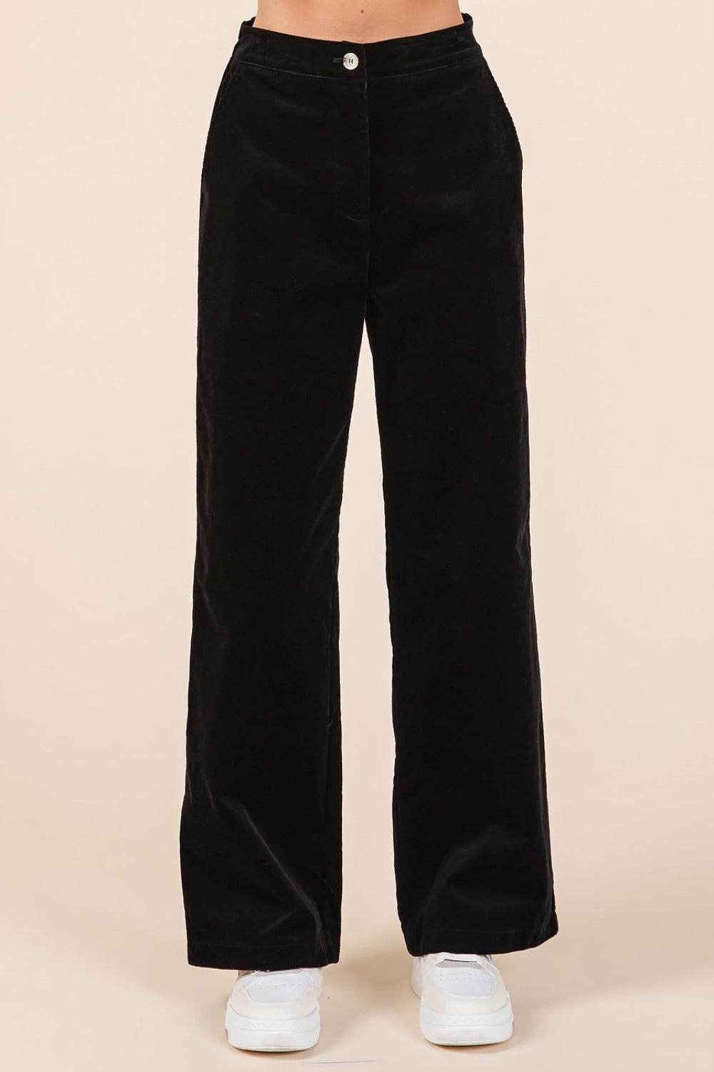 Mittoshop Corduroy Back Elastic Waist Pants - Delanoir