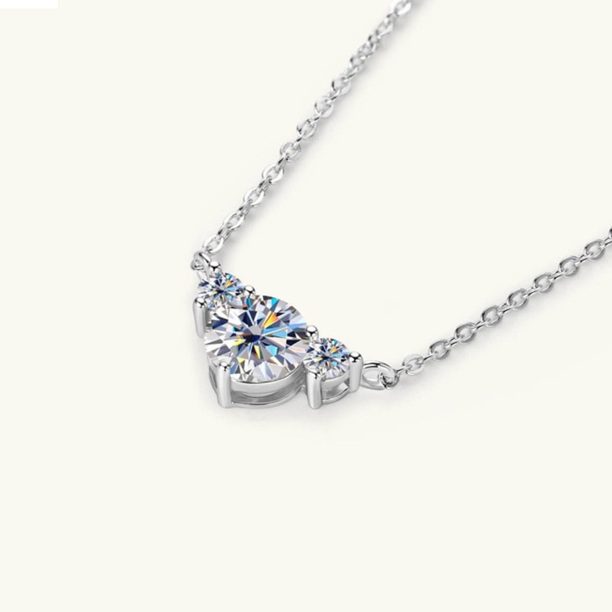1.2 Carat Moissanite 925 Sterling Silver Necklace - Delanoir