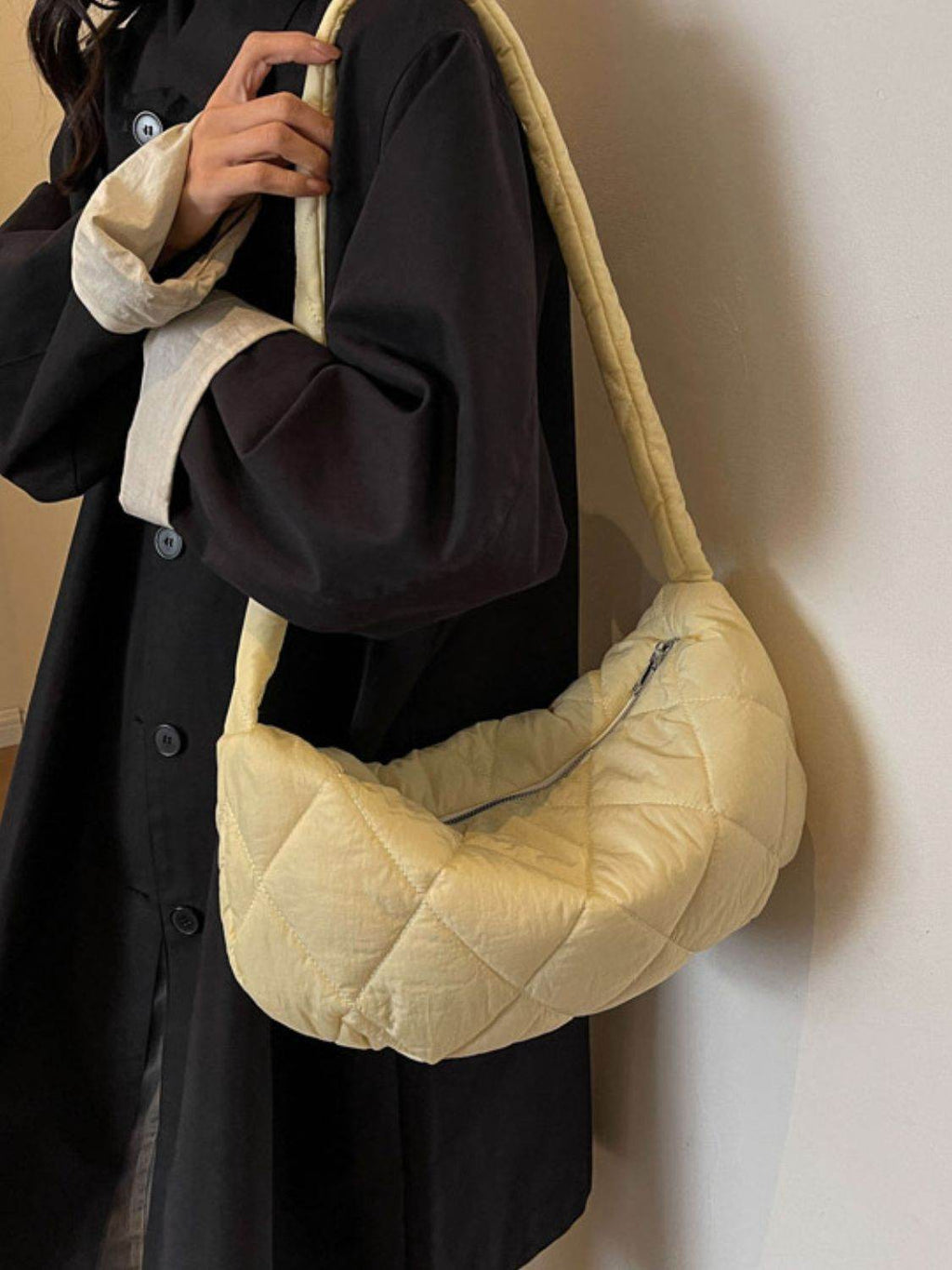 Quilted Polyester Crossbody Bag - Delanoir