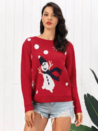 Snowman Round Neck Sweater - Delanoir