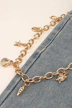 Sea Element Charm Iron Chain Belt - Delanoir