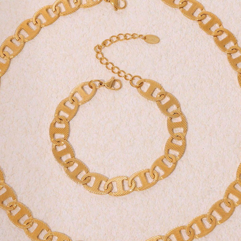 18K Gold-Plated Stainless Steel Chain Bracelet - Delanoir