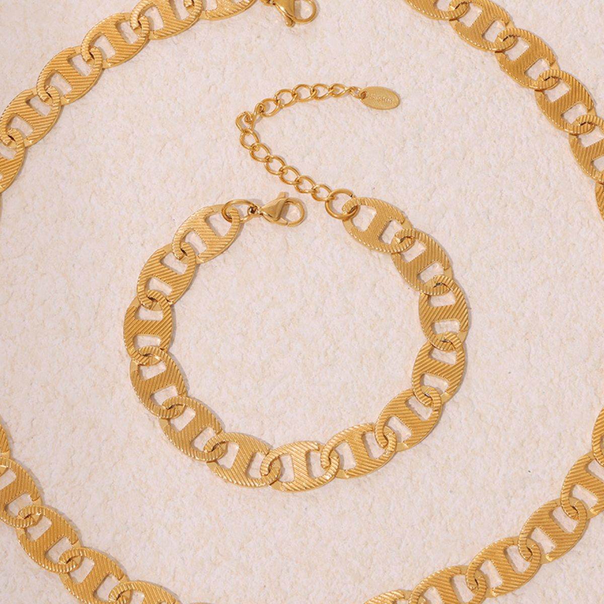 18K Gold-Plated Stainless Steel Chain Bracelet - Delanoir