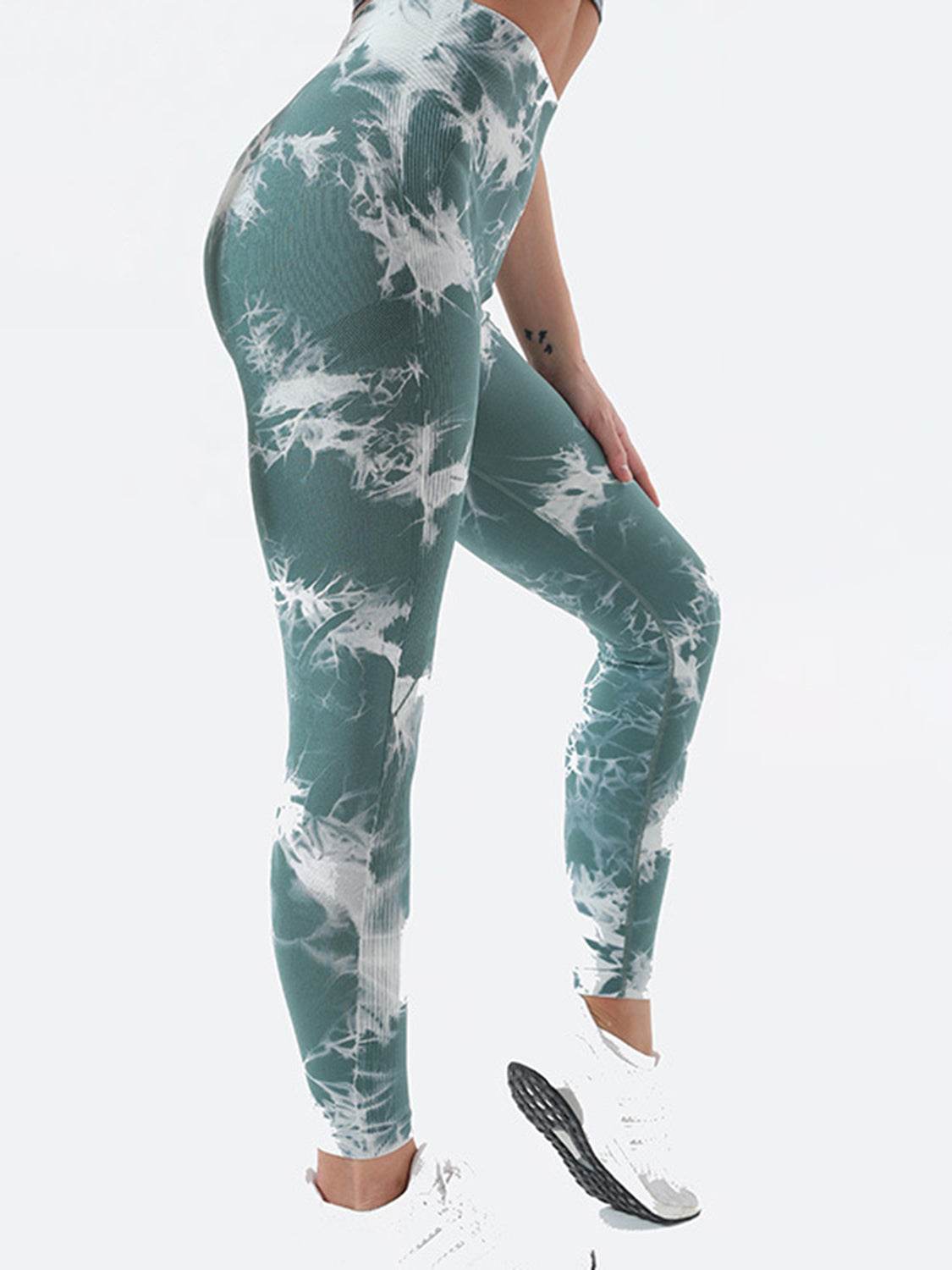 Tie-Dye High Waist Active Leggings - Delanoir