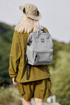 Himawari Waterproof Canvas Backpack Bag with Side Pockets - Delanoir