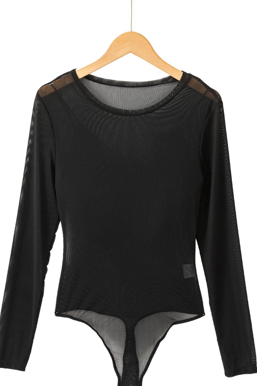 V-Neck Cami and Round Neck Long Sleeve Bodysuit Set - Delanoir