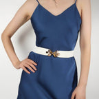 Alloy Buckle Elastic Belt - Delanoir