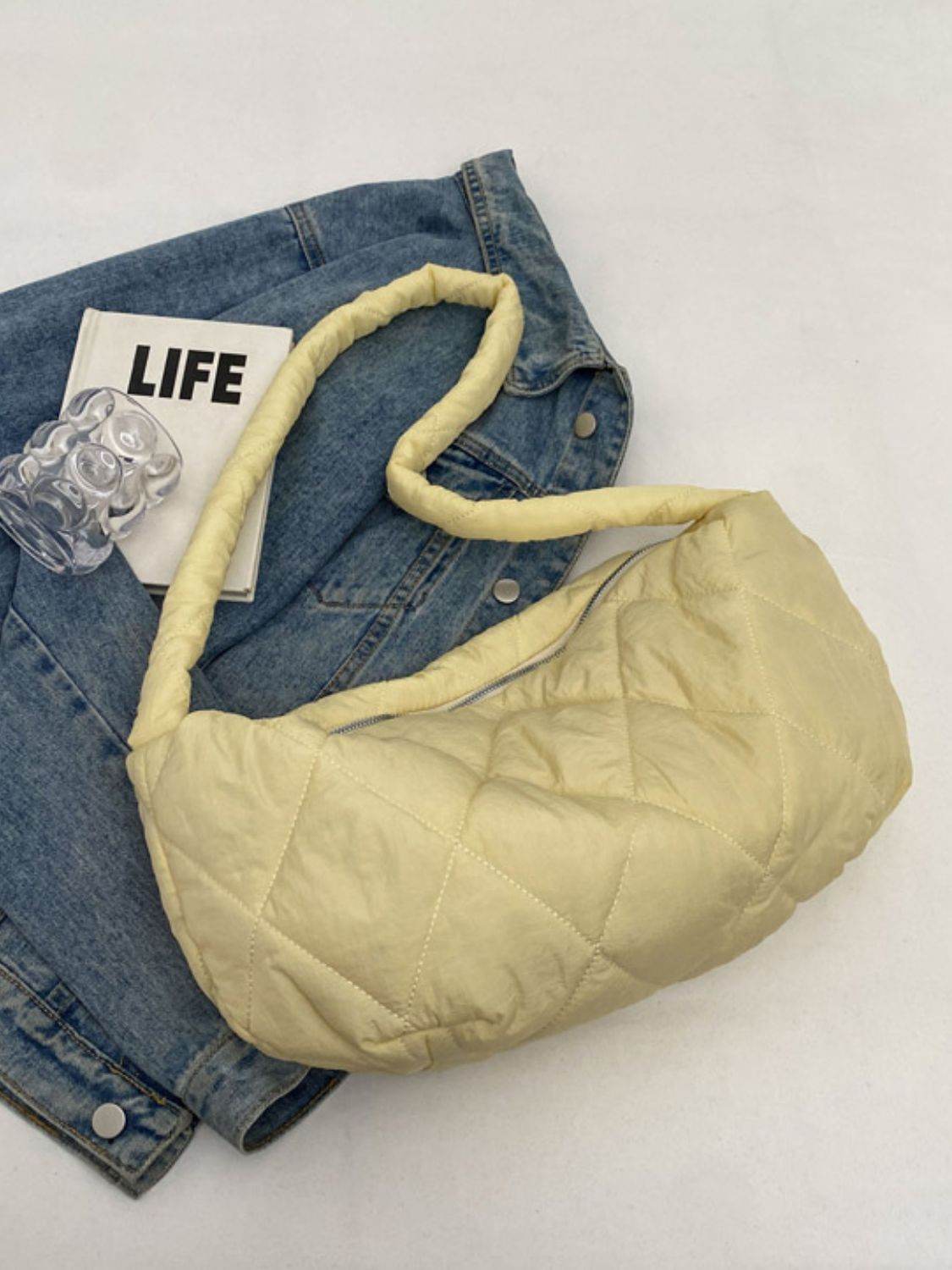 Quilted Polyester Crossbody Bag - Delanoir