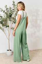 Double Take Full Size Wide Strap Overall with Pockets - Delanoir