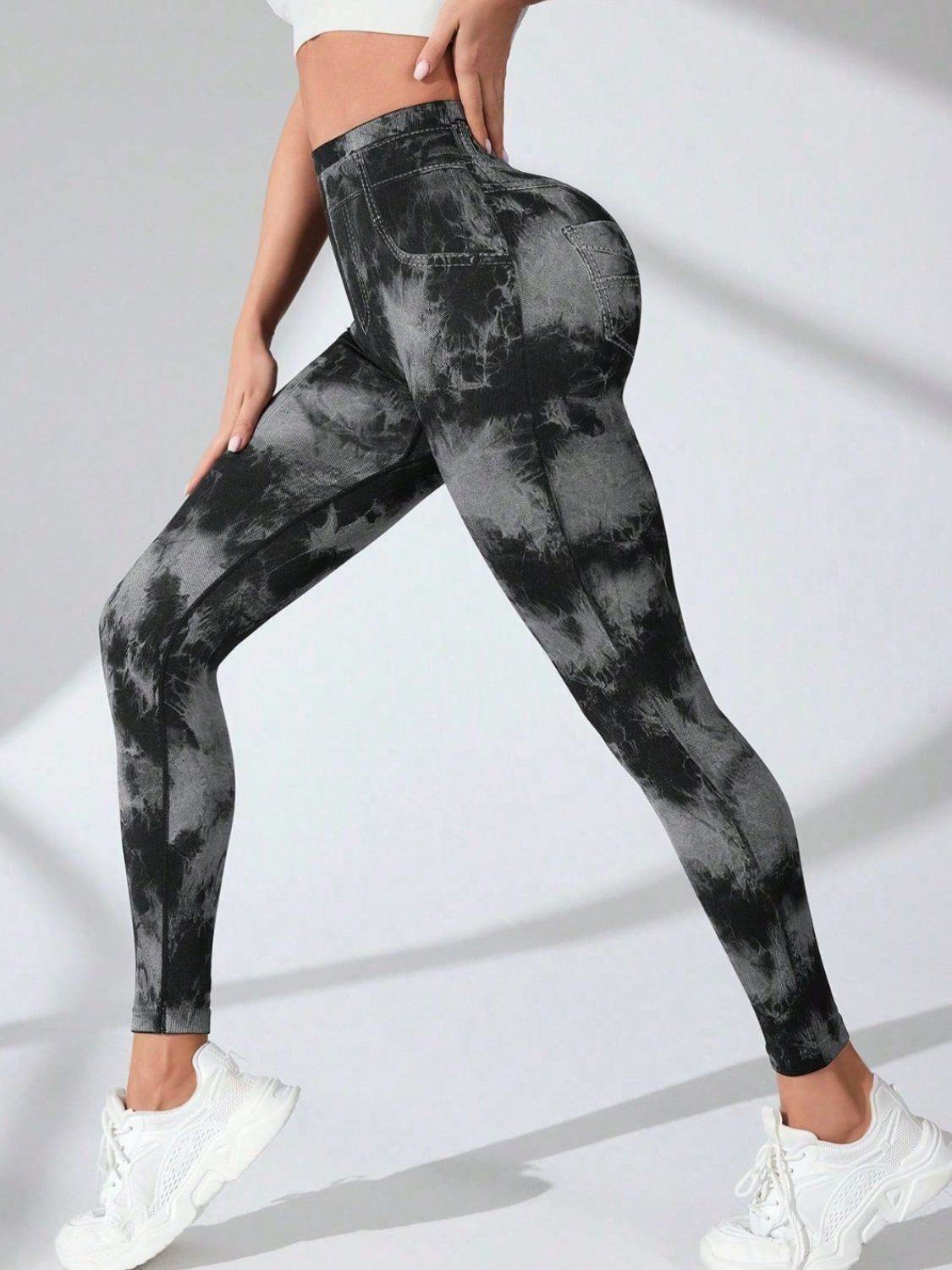 Tie-Dye High Waist Active Leggings - Delanoir