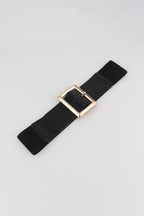 Rectangle Buckle Elastic Wide Belt - Delanoir
