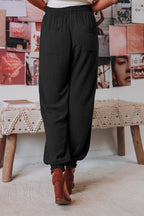 Tied Long Joggers with Pockets - Delanoir