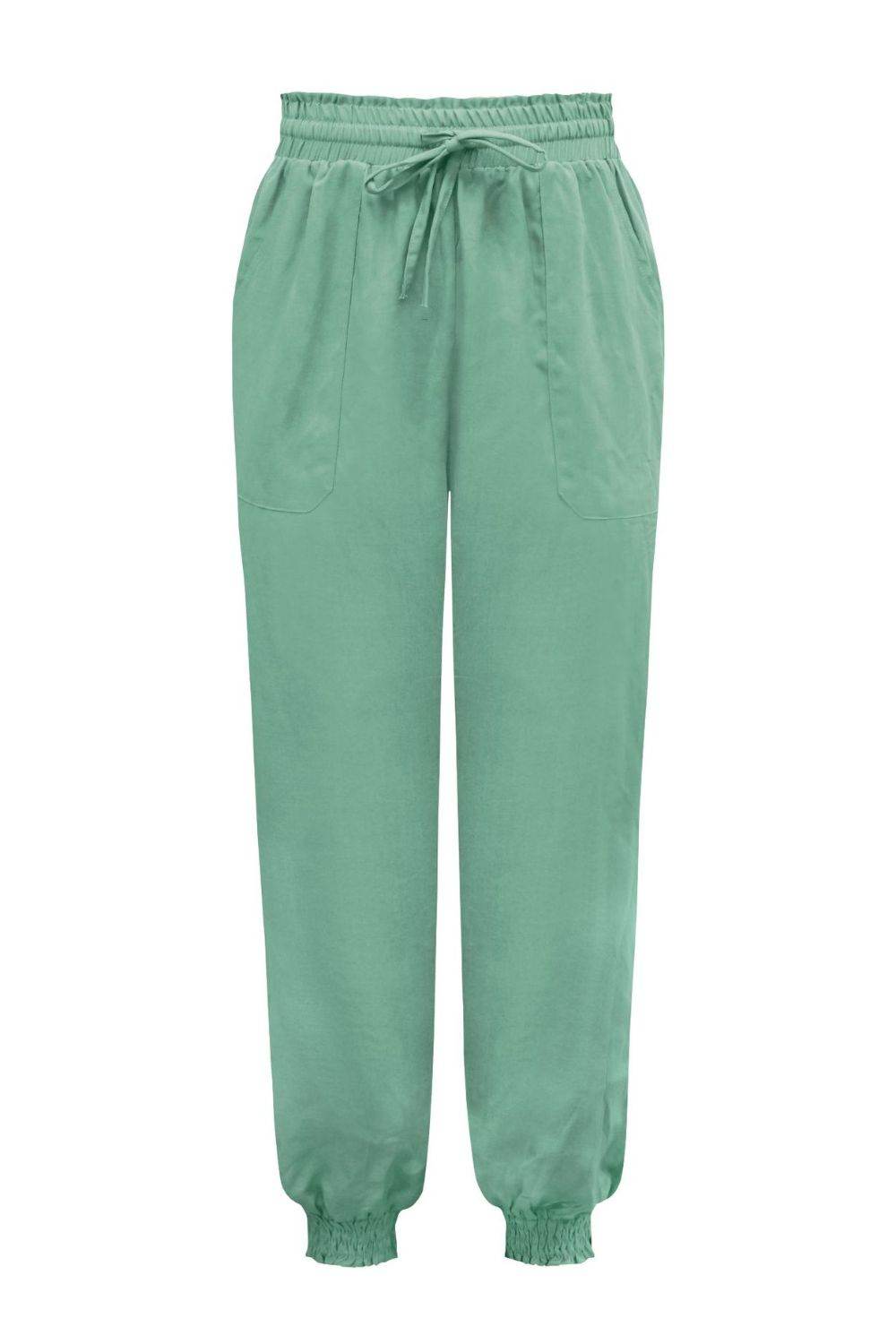 Tied Long Joggers with Pockets - Delanoir
