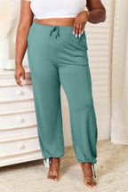 Basic Bae Full Size Soft Rayon Drawstring Waist Pants with Pockets - Delanoir