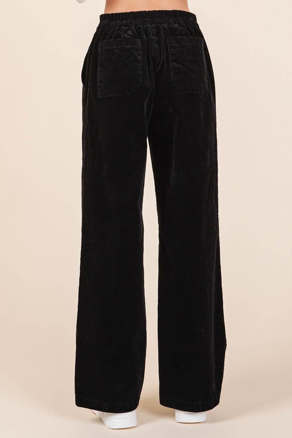 Mittoshop Corduroy Back Elastic Waist Pants - Delanoir