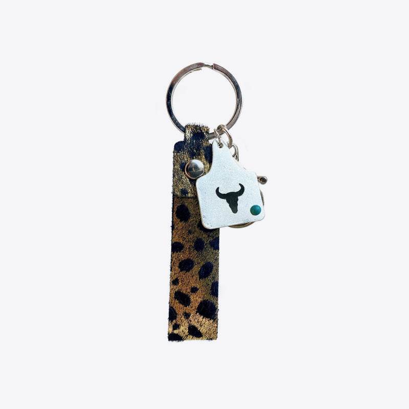 Genuine Leather Alloy Keychain - Delanoir