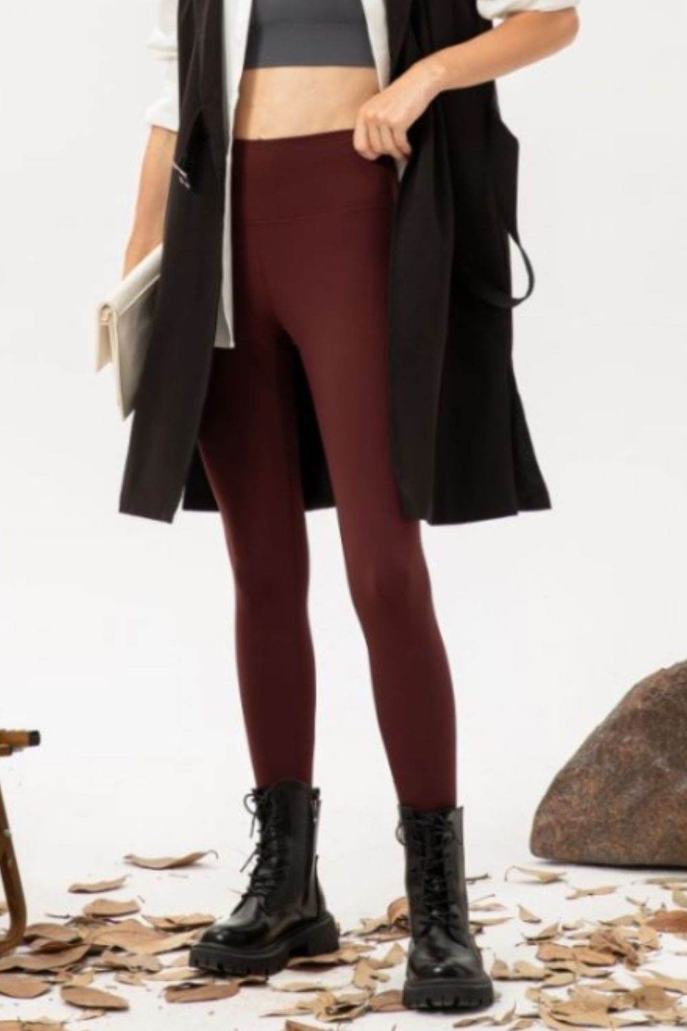 High Waist Skinny Active Pants - Delanoir