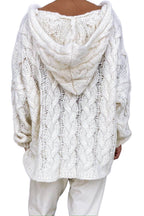 Cable-Knit Hooded Sweater - Delanoir