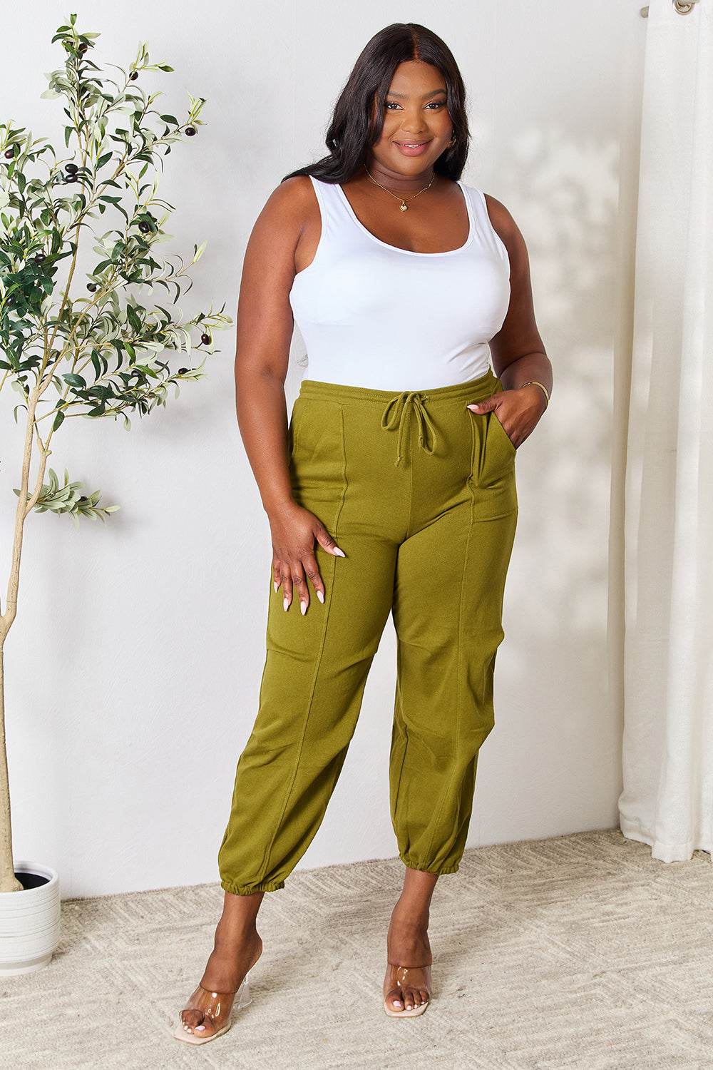 Culture Code Full Size Drawstring Sweatpants with pockets - Delanoir