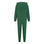 Zip Up Long Sleeve Hoodie and Joggers Set - Delanoir