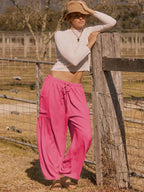 Full Size Wide Leg Pants with Pockets - Delanoir