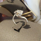 1.3 Carat Moissanite 925 Sterling Silver Irregular Shape Ring - Delanoir
