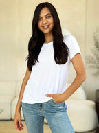 Basic Bae Full Size Round Neck Short Sleeve T-Shirt - Delanoir