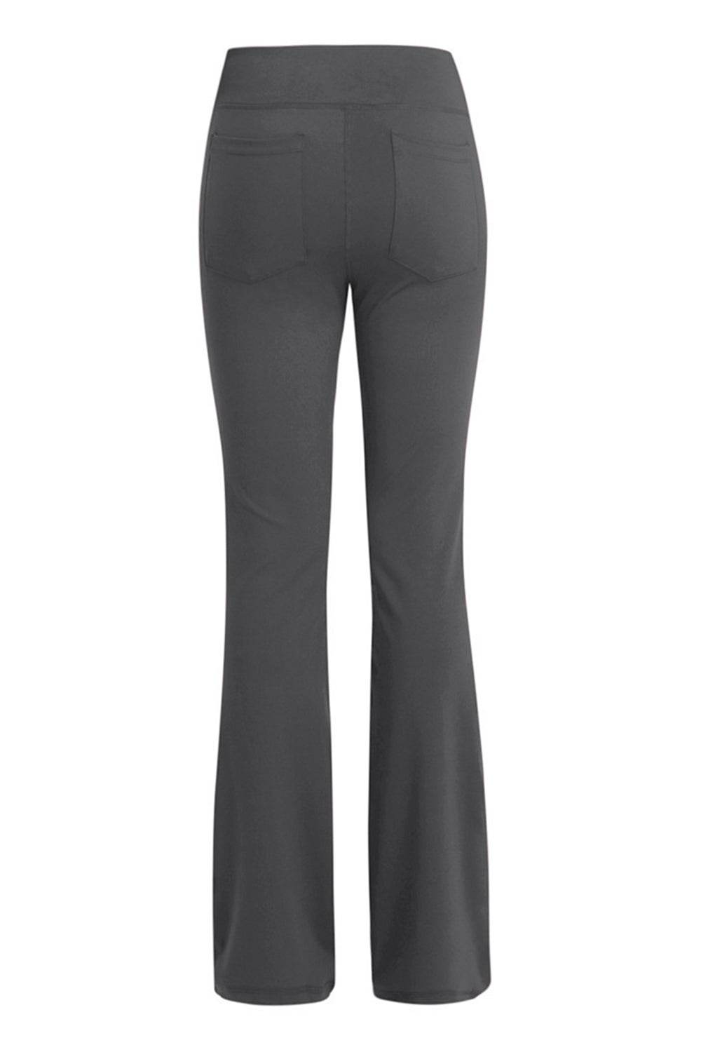 Pocketed High Waist Active Pants - Delanoir