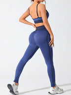 Scoop Neck Cami and High Waist Leggings Active Set - Delanoir