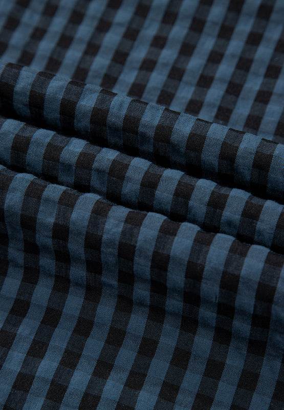 Plaid Wide Strap Wide Leg Overalls - Delanoir