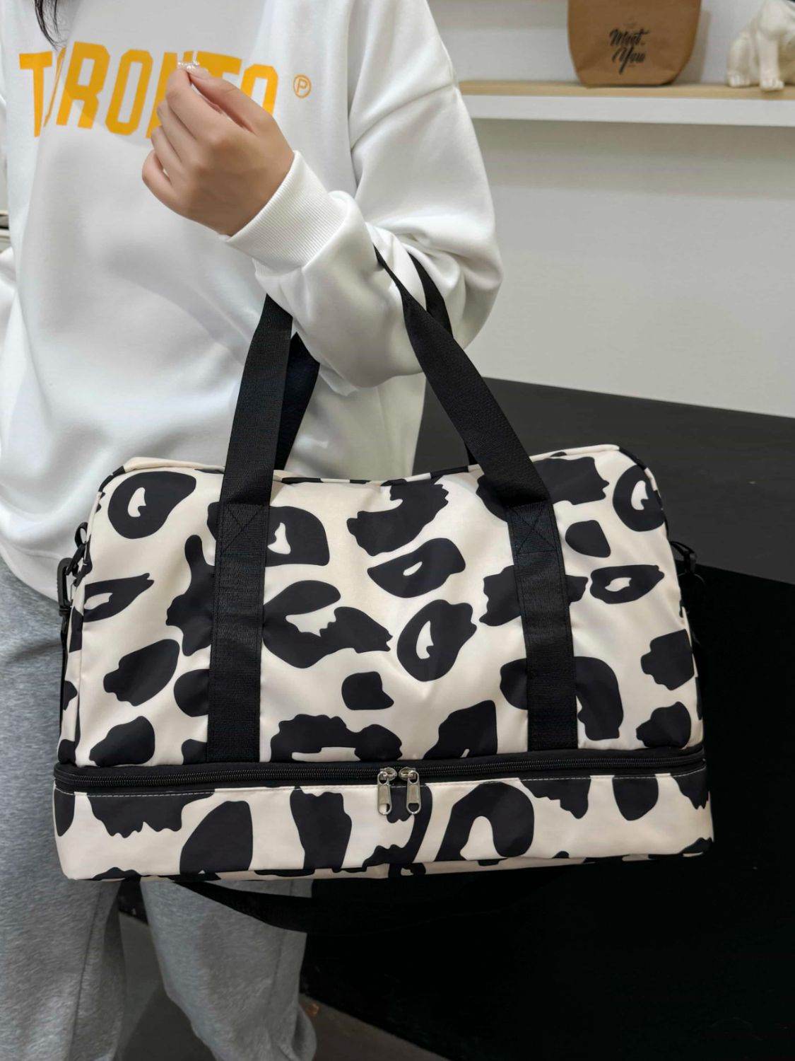 Oxford Cloth Leopard Travel Bag - Delanoir