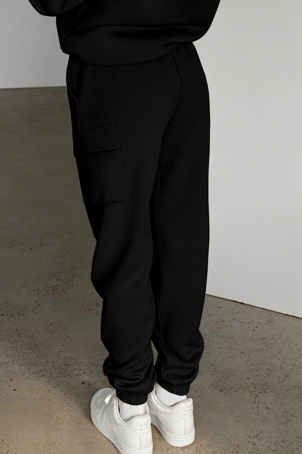 Pocketed Elastic Waist Active Joggers - Delanoir