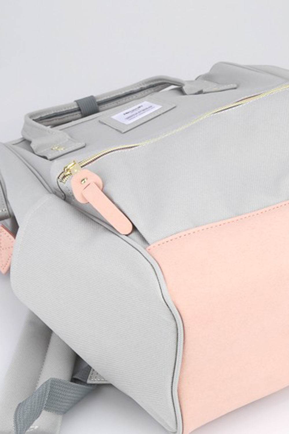 Himawari Contrast Waterproof Canvas Backpack Bag with Side Pockets - Delanoir