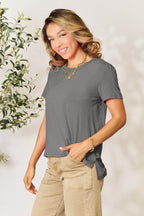 Basic Bae Full Size Round Neck Short Sleeve T-Shirt - Delanoir