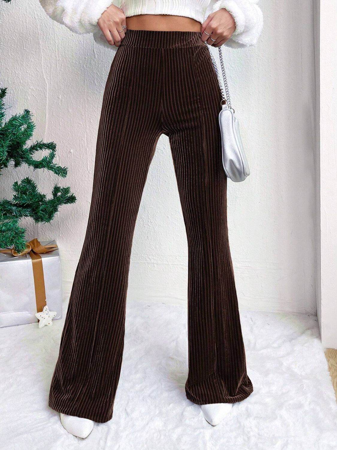 High Waist Flare Pants - Delanoir
