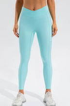 High Waist Active Leggings with Pockets - Delanoir