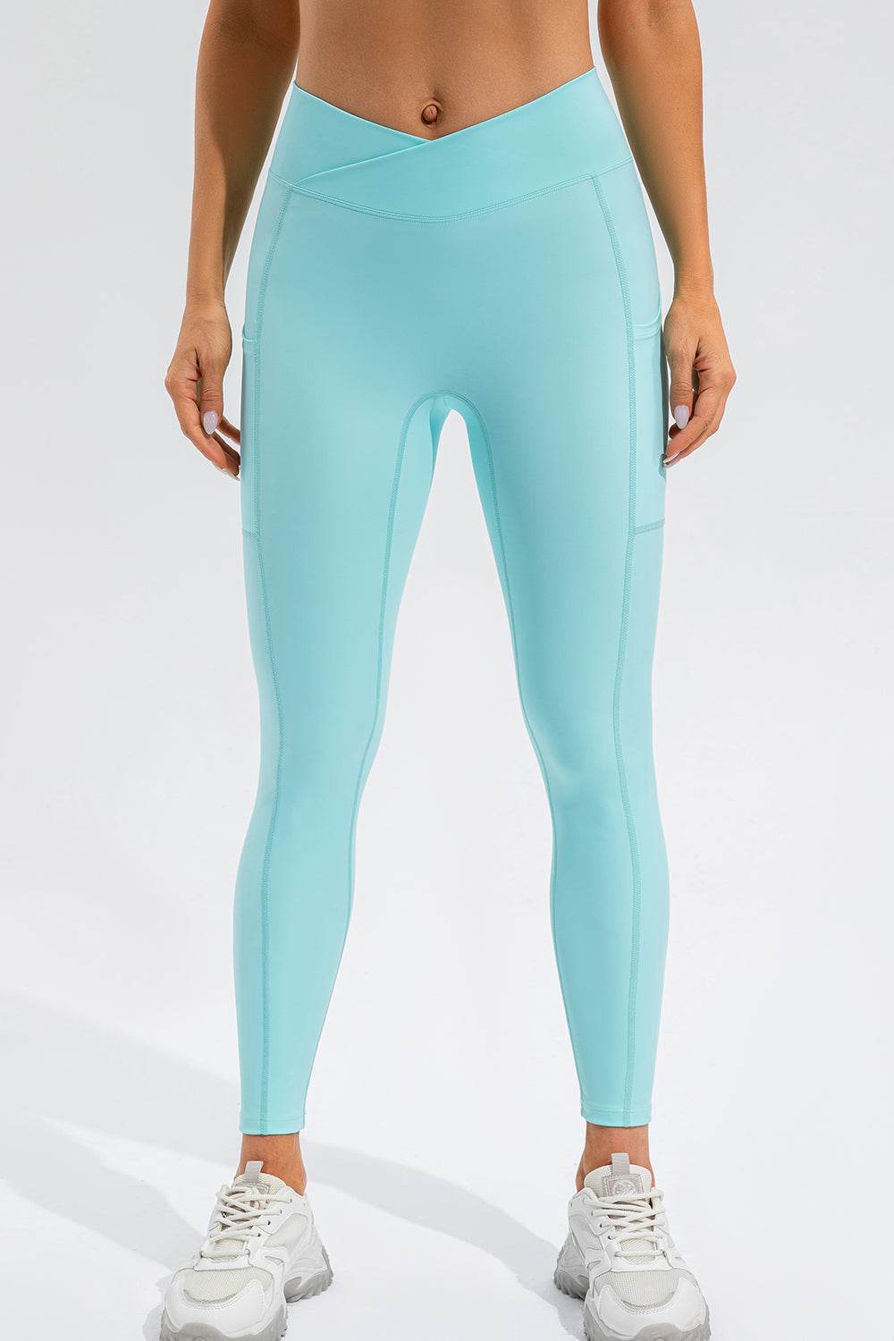 High Waist Active Leggings with Pockets - Delanoir