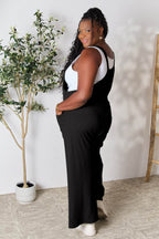 Double Take Full Size Wide Strap Overall with Pockets - Delanoir
