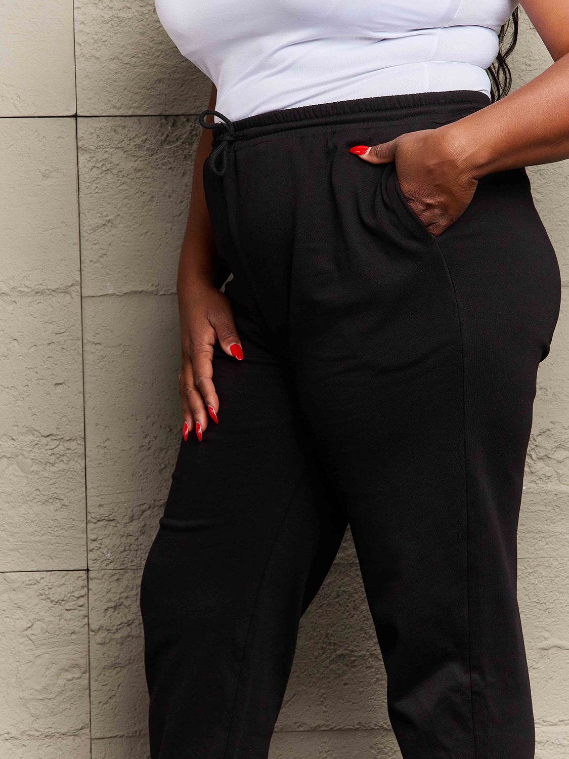 Simply Love Full Size Drawstring Sweatpants - Delanoir