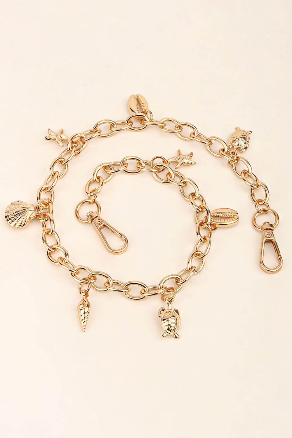 Sea Element Charm Iron Chain Belt - Delanoir