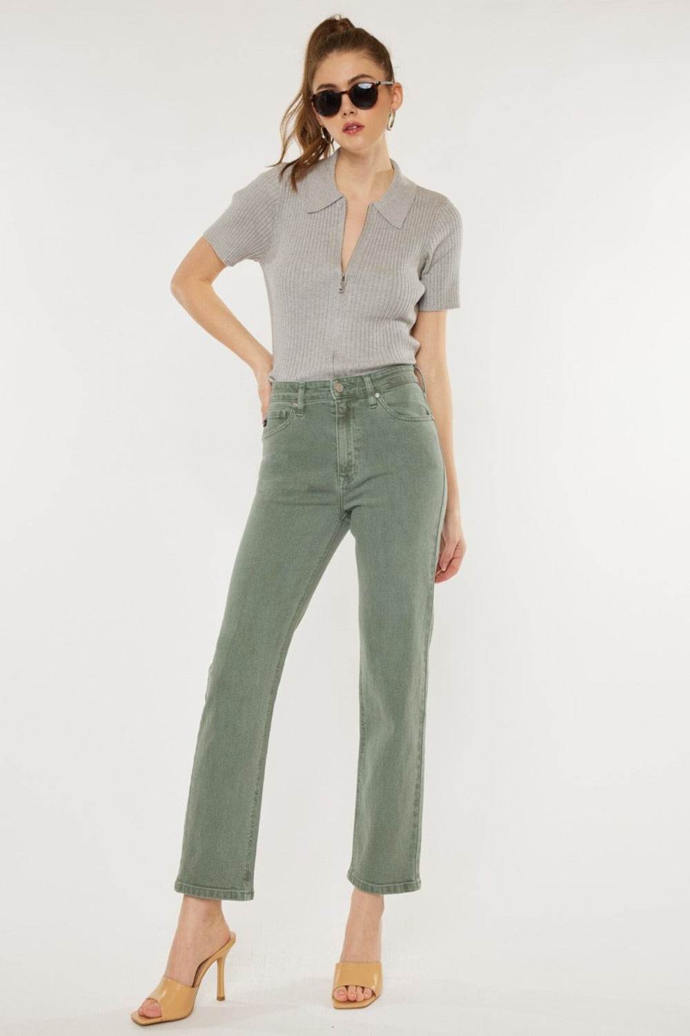 Kancan Ultra High Rise Straight Jeans - Delanoir