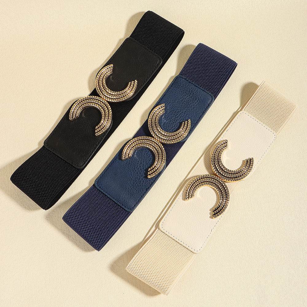 Double C Buckle Elastic Belt - Delanoir
