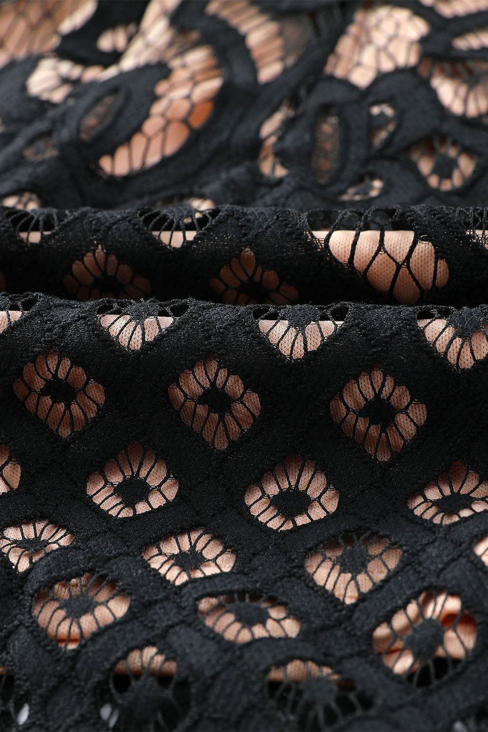 Off-Shoulder Long Sleeve Lace Dress - Delanoir