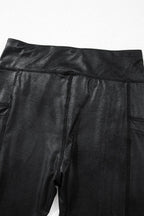 Pocketed V-Cut Waist Leggings - Delanoir