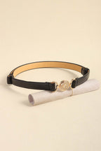 Rhinestone Decor PU Leather Belt - Delanoir